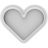 Level Hearts 580 Silikomart: kit 2 stampi cuore in silicone con cutter 173x210 h 21 mm