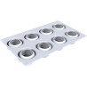 Stampo Daisy 60 Silikomart: stampo in silicone 8 margherite con cutter Stampo Daisy 60 Silikomart: stampo in silicone 8 margherite con cutter