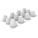 Egg 70 Silikomart: stampo in silicone bianco per 12 uova 3D da 70 ml dimensioni ø46 h 63 mm