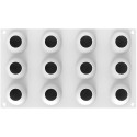 Egg 70 Silikomart: stampo in silicone bianco per 12 uova 3D da 70 ml dimensioni ø46 h 63 mm