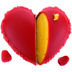 Venice 750 Silikomart (156×134×H67mm) – Set 2 Stampi Antiaderenti in T-Plus+ per Cuore 3D