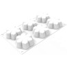 Stampo Hana 87 Silikomart: stampo in silicone 6 fiori da 7,2 x h 3 cm Stampo Hana 87 Silikomart: stampo in silicone 6 fiori da 7,2 x h 3 cm