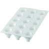Chantilly 30 Silikomart: stampo 15 mini porzioni da 4,7 cm e h 4,2 cm in silicone bianco da Silikomart