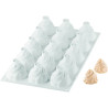 Chantilly 30 Silikomart: stampo 15 mini porzioni da 4,7 cm e h 4,2 cm in silicone bianco da Silikomart