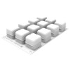 Cubo 3D 85 Silikomart: stampo 12 cubi tridimensionali da 4,5 cm Cubo 3D 85 Silikomart: stampo 12 cubi tridimensionali da 4,5 cm