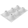 Vesuvio 85 Silikomart: stampo in silicone 6 forme savarin coniche 8xh4 cm Vesuvio 85 Silikomart: stampo in silicone 6 forme savarin coniche 8xh4 cm