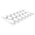 Rombo XS 16 ml Silikomart: stampo in silicone bianco per 20 rombi da 5,3x3,3 h1,8 cm