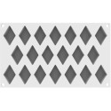 Rombo XS 16 ml Silikomart: stampo in silicone bianco per 20 rombi da 5,3x3,3 h1,8 cm