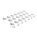 Rombo XS 16 ml Silikomart: stampo in silicone bianco per 20 rombi da 5,3x3,3 h1,8 cm