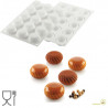 Samurai 30 ml Silikomart: stampo in Silicone per 15 mini sfere 3D da 5 cm Samurai 30 ml Silikomart: stampo in Silicone per 15 mini sfere 3D da 5 cm