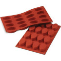 Small Ovals Silikomart: stampo silicone terracotta 16 mini ovali 5,5 x 3,3 h 2 cm