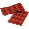 Small Ovals Silikomart: stampo silicone terracotta 16 mini ovali 5,5 x 3,3 h 2 cm