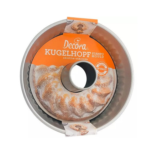 Gugelhupf o Kouglof Decora: stampo in acciaio antiaderente diametro 22 cm ed altezza 11,5 cm