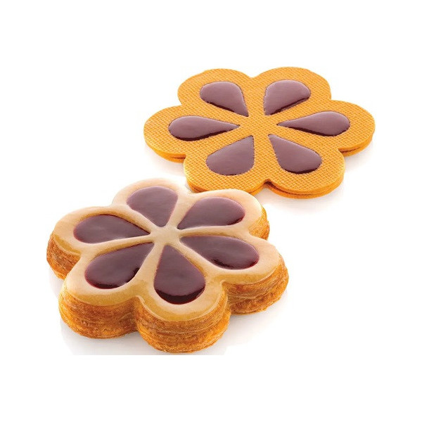 Marguerite Silikomart: set 2 tagliapasta stampi T-Plus+ per margherite di ø13,5 xh2,5 cm