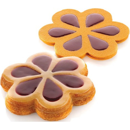 Marguerite Silikomart: set 2 tagliapasta stampi T-Plus+ per margherite di ø13,5 xh2,5 cm