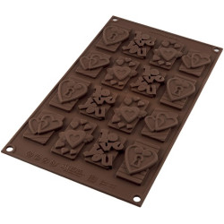 Choco Tags in Love Silikomart stampo silicone cioccolatini etichette o contrassegni amore