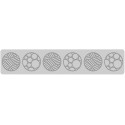 Snowball Silikomart: tappeto in silicone per 6 decori a forma di palla di neve 40 x 8 x h 0,3 cm