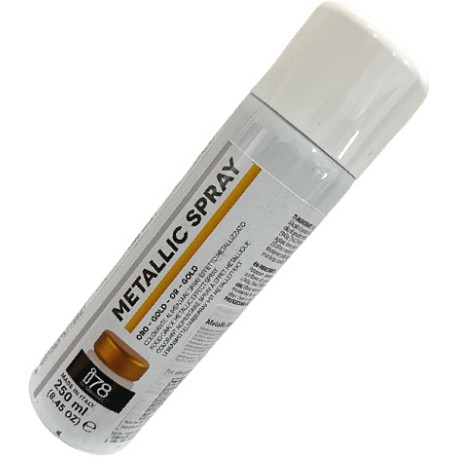 Metallic Spray Gold 250 ml di da Silikomart: colorante alimentare spray oro metallizzato, Linea I78 Metallic Spray Gold 250 ml di da Silikomart: colorante alimentare spray oro metallizzato, Linea I78