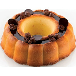 Paradise Silikomart: stampo ciambella paradiso diametro 22 cm, altezza 6 cm in silicone bianco