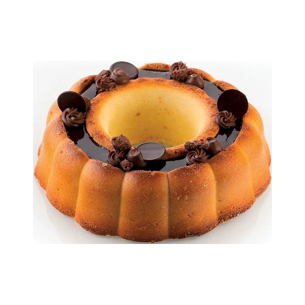 Paradise Silikomart: stampo ciambella paradiso diametro 22 cm, altezza 6 cm in silicone bianco