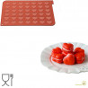 Tappeto in silicone per 21 macarons a cuore da 4 cm, MAC03 da Silikomart