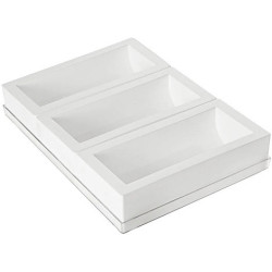 Set Buche Silikomart (3/6 Pz) – Vassoio 30×40cm con Stampi in Silicone per Tronchetti (25cm)