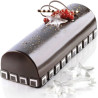 Set 3 stampi tronchetto Tortaflex Buche bianco 25 cm con vassoio 30x40 cm Silikomart Set 3 stampi tronchetto Tortaflex Buche bianco 25 cm con vassoio 30x40 cm Silikomart