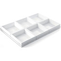 Set 6 stampi quadrati dritti Square Tortaflex Bianco 18x18xh5 cm su vassoio 60x40 cm