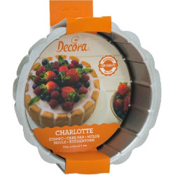 Charlotte Decora: stampo Charlotte in acciaio antiaderente dimensioni 20 x h 7 cm