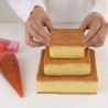 Stampi quadrati dritti Square Tortaflex bianco Stampi quadrati dritti Square Tortaflex bianco