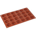 Pomponettes Silikomart: stampo silicone terracotta per 24 pomponette da 34 x h 16 mm
