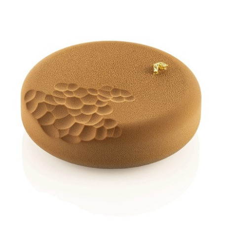 Dune 850 Silikomart: stampo silicone bianco per torta tonda ø16xh4,5 cm con decoro dune del deserto Dune 850 Silikomart: stampo silicone bianco per torta tonda ø16xh4,5 cm con decoro dune del deserto