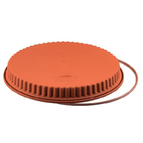 Flan Pan 26 cm Silikomart: stampo crostata tonda in silicone con anello di sicurezza Flan Pan 26 cm Silikomart: stampo crostata tonda in silicone con anello di sicurezza