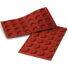 Mini Fiorentine Silikomart: stampo silicone color terracotta per 24 dischetti mignon di diametro 35 x h 5 mm