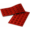 Stampo Semisfera diametro 3 cm in silicone professionale color rosso terracotta SF006 da Silikomart