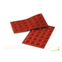 Stampo Semisfera diametro 3 cm in silicone professionale color rosso terracotta SF006 da Silikomart