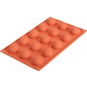 stampo semisfera diametro 4 cm in silicone color rosso terracotta SF005 da Silikomart