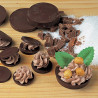 Mini Fiorentine Silikomart: stampo silicone color terracotta per 24 dischetti mignon di diametro 35 x h 5 mm Mini Fiorentine Silikomart: stampo silicone color terracotta per 24 dischetti mignon di diametro 35 x h 5 mm