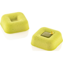 Square Savarin Silikomart SQ090 – Stampo in Silicone Nero Sessantaquaranta per 28 quadrati 6,8×6,8×H2,6cm