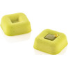 Square Savarin Silikomart: stampo 28 cavità quadrate lato 68 mm h26 mm su teglia di silicone nero 60 x 40 cm