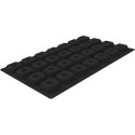 Teglia in silicone nero 60 x 40 cm Square Savarin Silikomart: stampo 28 cavità, da 90 ml, quadrate lato 68 mm h26 mm