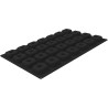 Teglia in silicone nero 60 x 40 cm Square Savarin Silikomart: stampo 28 cavità, da 90 ml, quadrate lato 68 mm h26 mm