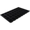 Teglia in silicone nero 60 x 40 cm Rectangle Savarin Silikomart: stampo 32 cavità, da 90 ml, rettangolari 78x51 h28 mm