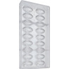 Stampo cioccolatini cabossa da 11 g e 4,5x2,15 cm in policarbonato Stampo cioccolatini cabossa da 11 g e 4,5x2,15 cm in policarbonato