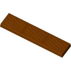 Stampo torroncino/barretta di cioccolato rigato da 300 g in policarbonato 267x61xh16 mm