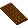 Stampo 3 tavolette di cioccolato da 100 g rettangoli 150x70xh11 mm in policarbonato Stampo 3 tavolette di cioccolato da 100 g rettangoli 150x70xh11 mm in policarbonato