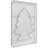 Stampo cioccolato tavoletta abete piatto da 265 g: 1 cavità a forma abete lunga 205 x 135 x h 13 mm Stampo cioccolato tavoletta abete piatto da 265 g: 1 cavità a forma abete lunga 205 x 135 x h 13 mm