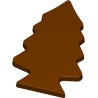 Stampo cioccolato tavoletta abete piatto da 265 g: 1 cavità a forma abete lunga 205 x 135 x h 13 mm Stampo cioccolato tavoletta abete piatto da 265 g: 1 cavità a forma abete lunga 205 x 135 x h 13 mm