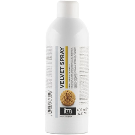 Velvet Spray Gold 400 ml Silikomart: colorante oro vellutato per decorare preparazioni congelate