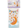 20 Sacchetti Baby Decora: buste con decori luna orsetto e stelline 12,5 +3 x h 24 cm